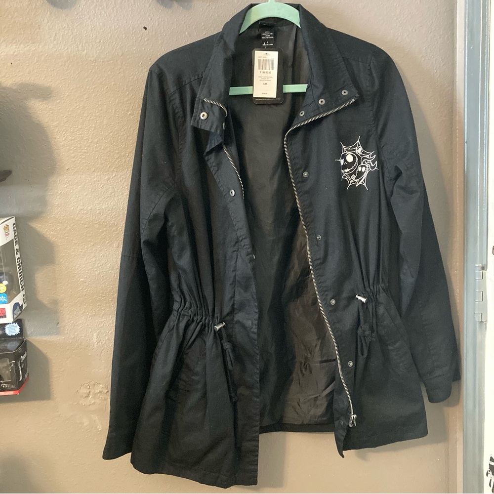 Nightmare Before Christmas Black Utility Jacket with White Web Detail